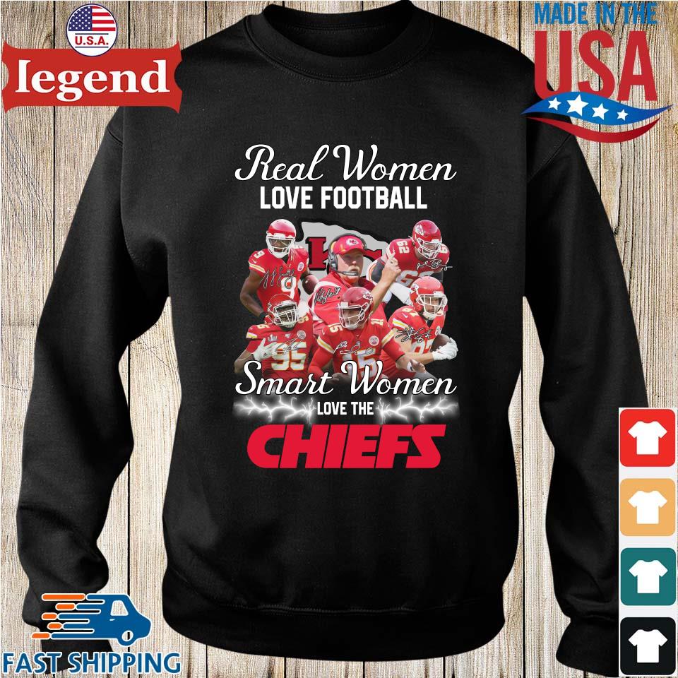 Real Women Love Football Smart Women Love The Chiefs Tshirt