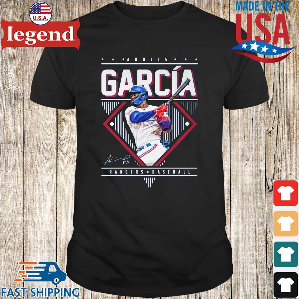 Original Texas Rangers Baseball Adolis Garcia Signature T-shirt