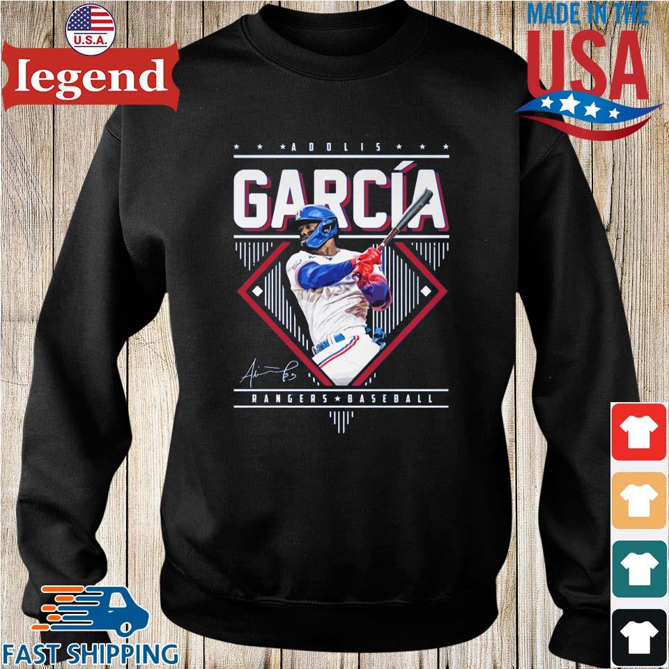 Original Texas Rangers Baseball Adolis Garcia Signature T-shirt
