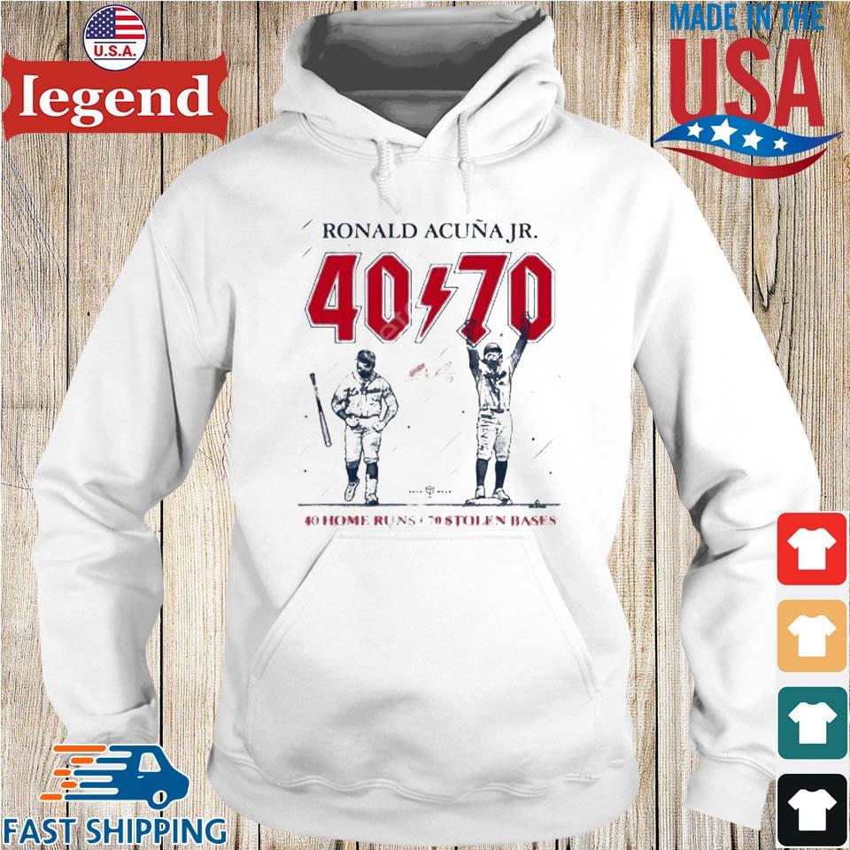 Ronald Acuña Jr 40 70 40 Home Runs 70 Stolen Bases T-shirt,Sweater, Hoodie,  And Long Sleeved, Ladies, Tank Top