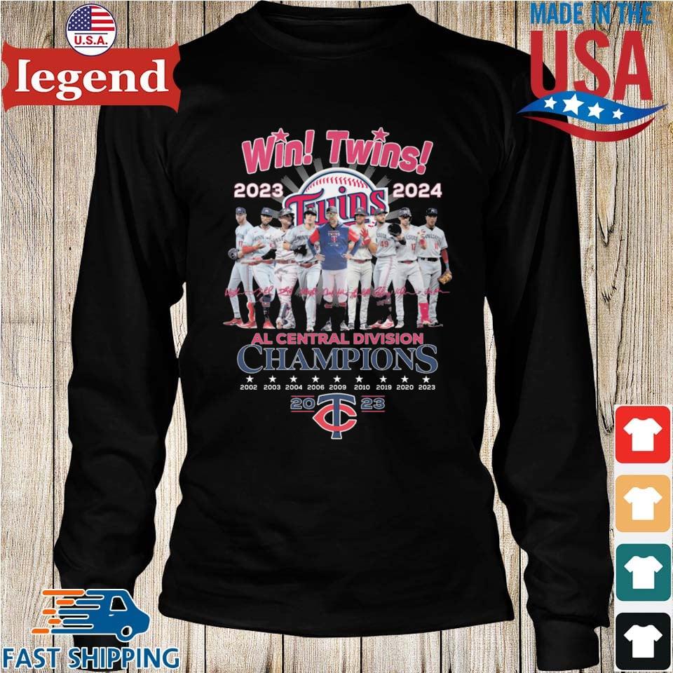 Minnesota Twins Win Twins 2023 Al Central Division Champions T-Shirt,  hoodie, sweater, long sleeve and tank top