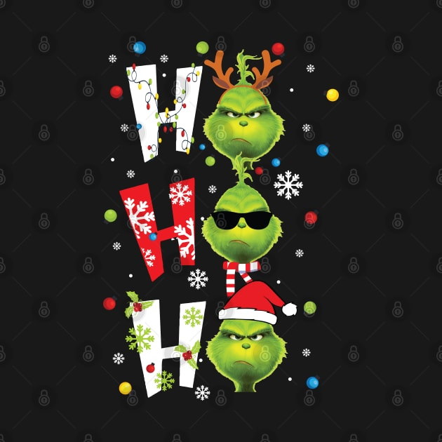 Ho Ho Ho Grinch Santa Christmas PNG, Grinch Christmas PNG, Christmas P