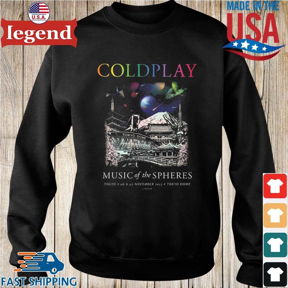 Coldplay Band 2023 Tour T-Shirt Music Of The Spheres World