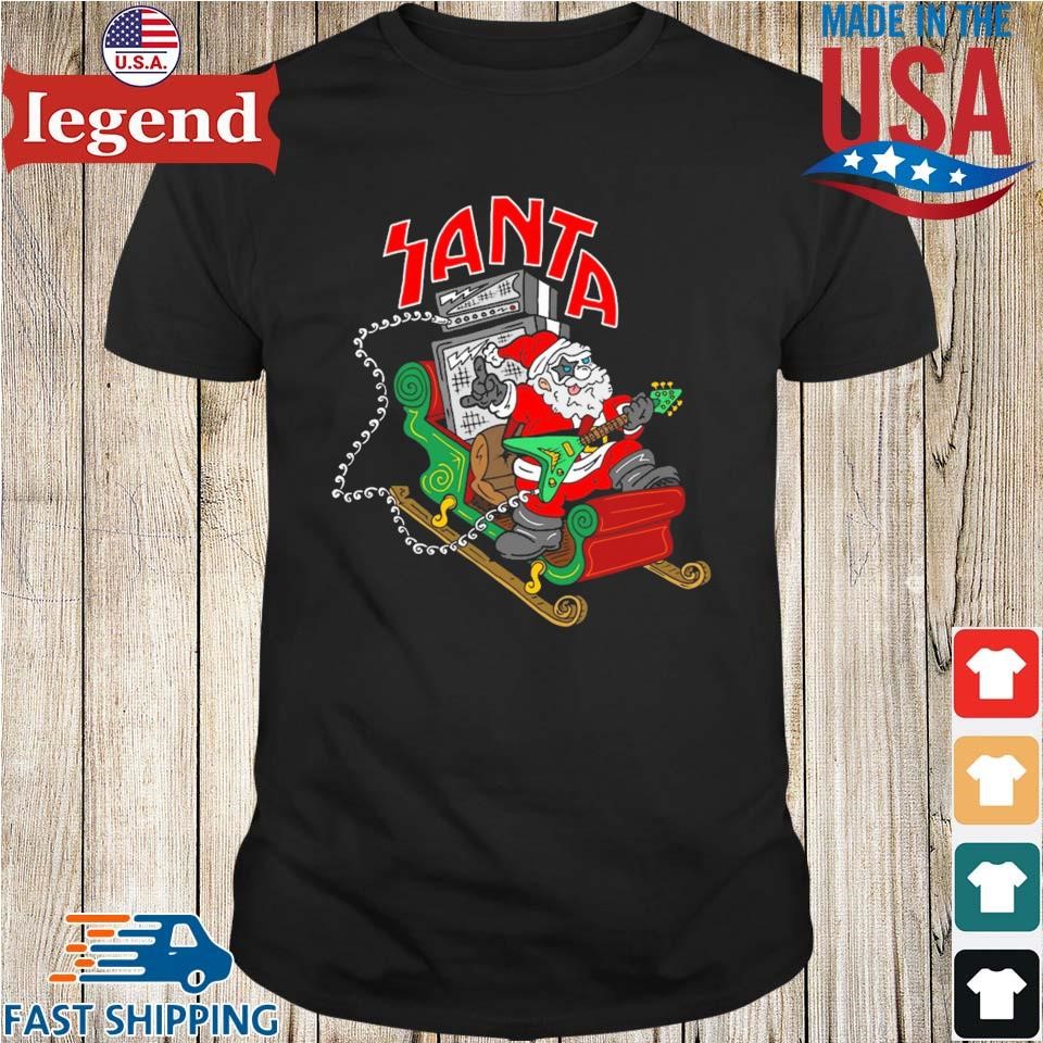 Santa Rocks Christmas T-shirt