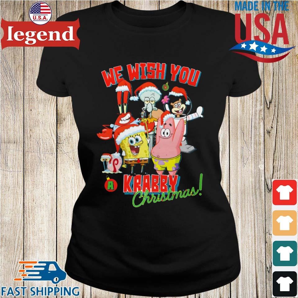 Spongebob Squarepants We Wish You Krabby Christmas 2023 T shirt