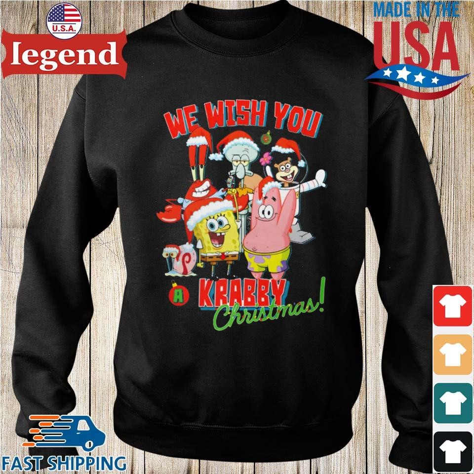 Spongebob Squarepants We Wish You Krabby Christmas 2023 T shirt