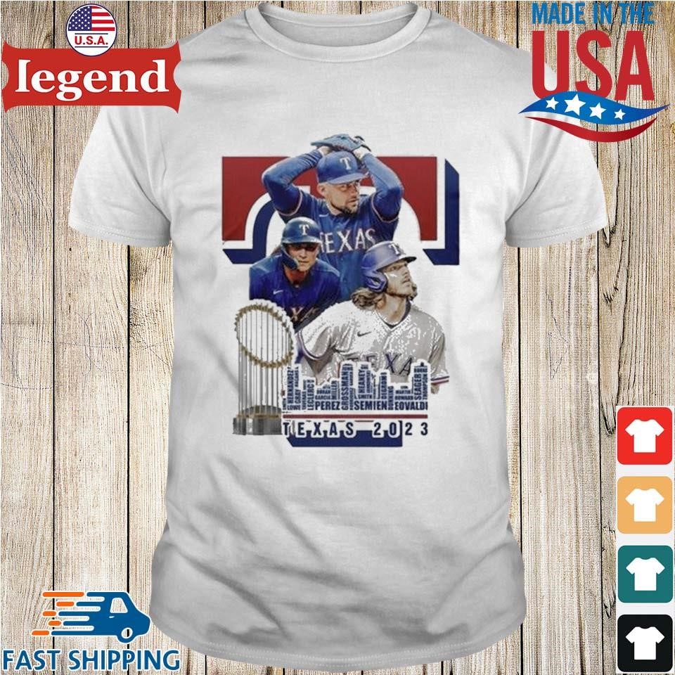 Texas Rangers Skyline 2023 World Series Capital One T-shirt