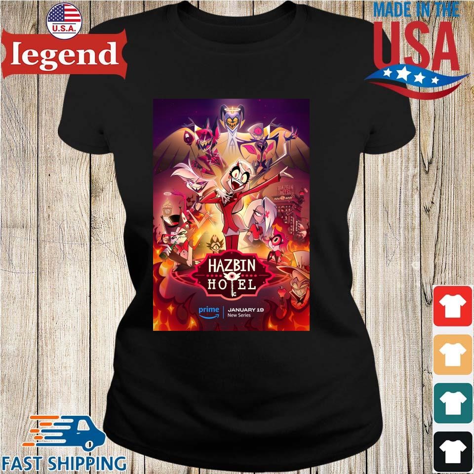 For Hazbin Hotel Has Been Revealed The Series Releases On Prime Video On  January 19 T-shirt,Sweater, Hoodie, And Long Sleeved, Ladies, Tank Top