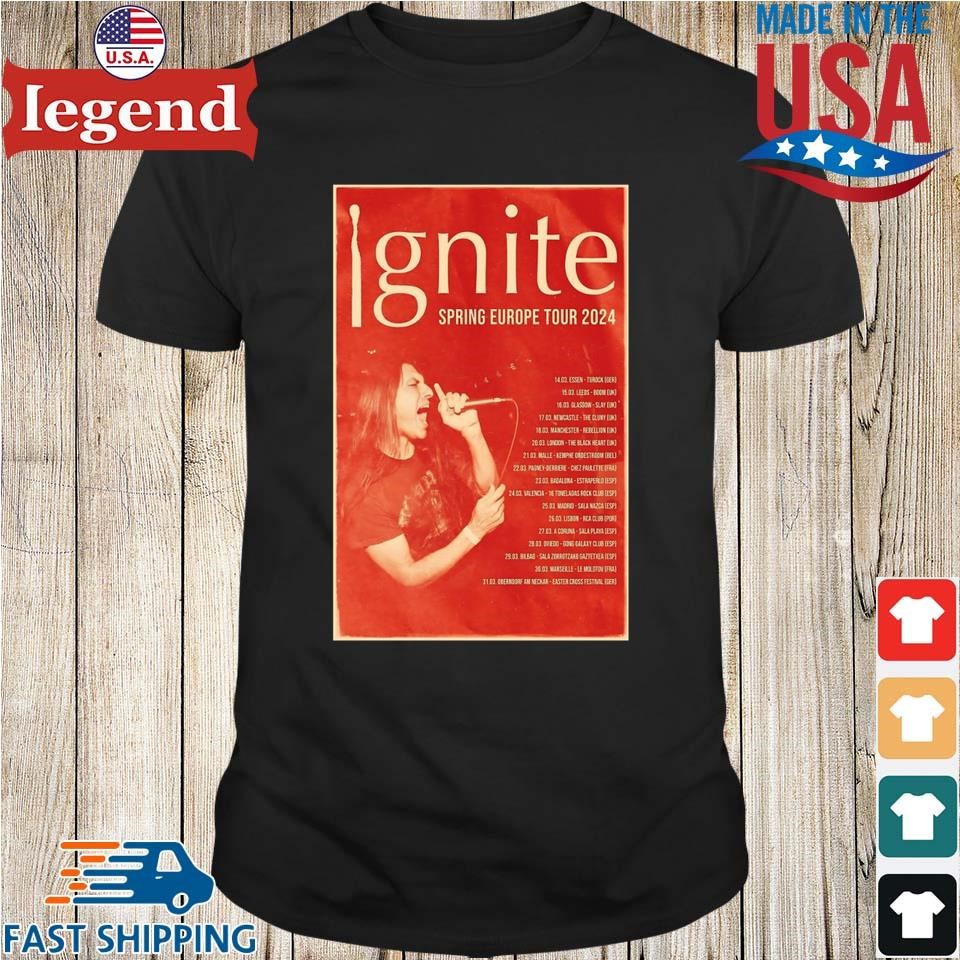 Ignite Spring Europe 2024 Tour Tshirt,Sweater, Hoodie, And Long