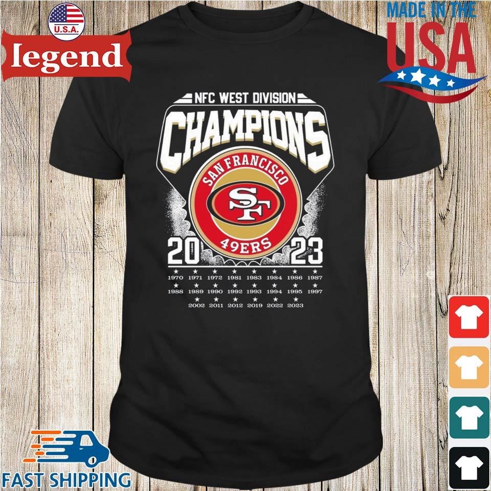 Nfc West Division Champions 2023 San Francisco 49ers 1970-2023 T-shirt ...