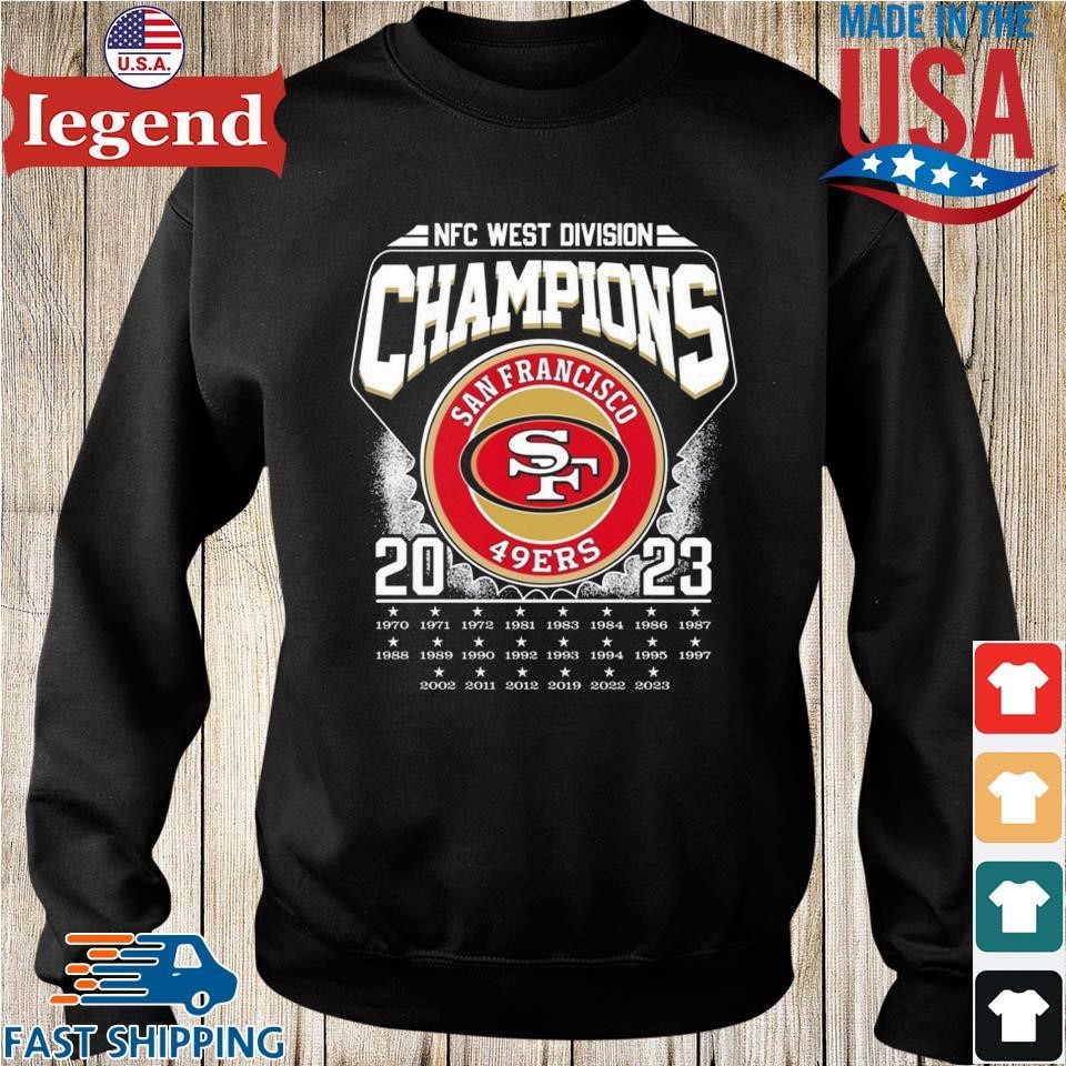 Nfc West Division Champions 2023 San Francisco 49ers 1970-2023 T-shirt ...