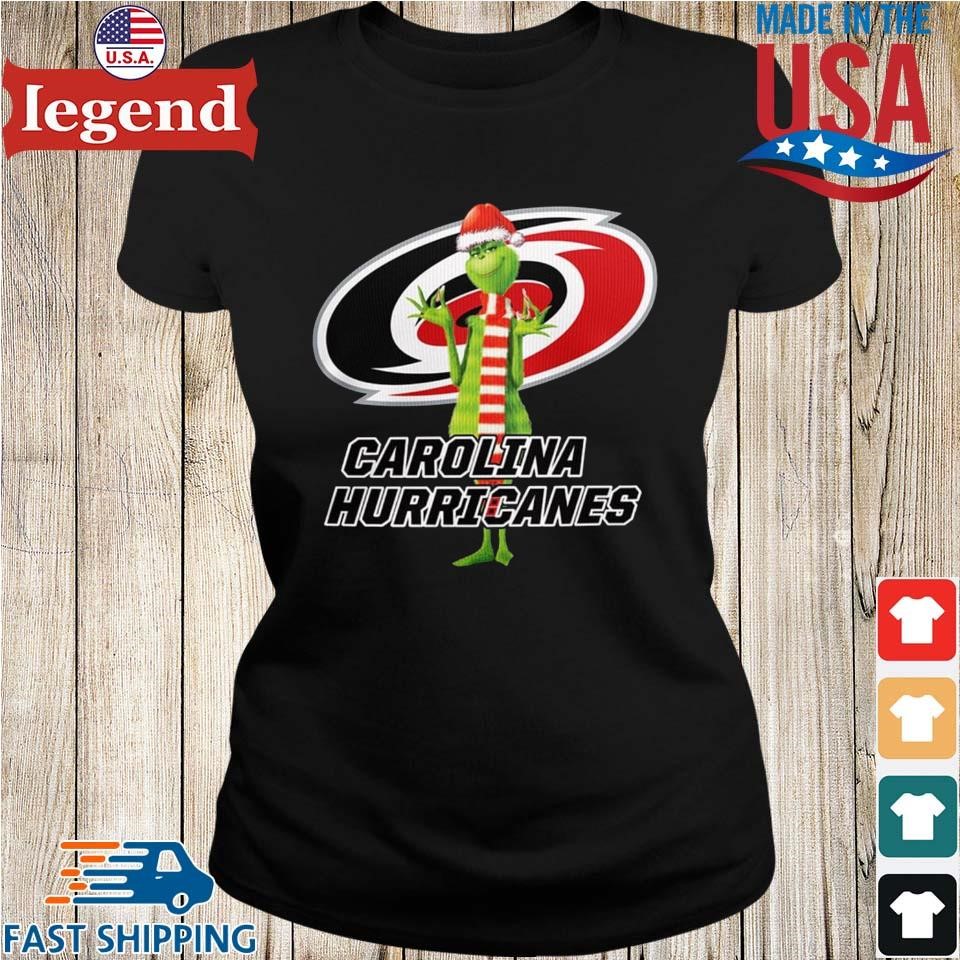 Santa Grinch Nhl Carolina Hurricanes Christmas T shirt Sweater Hoodie And Long Sleeved Ladies Tank Top