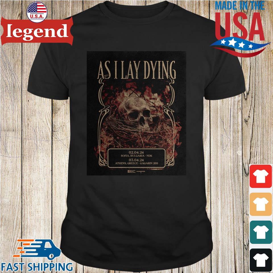 As I Lay Dying Tour 2024 Tshirt,Sweater, Hoodie, And Long Sleeved