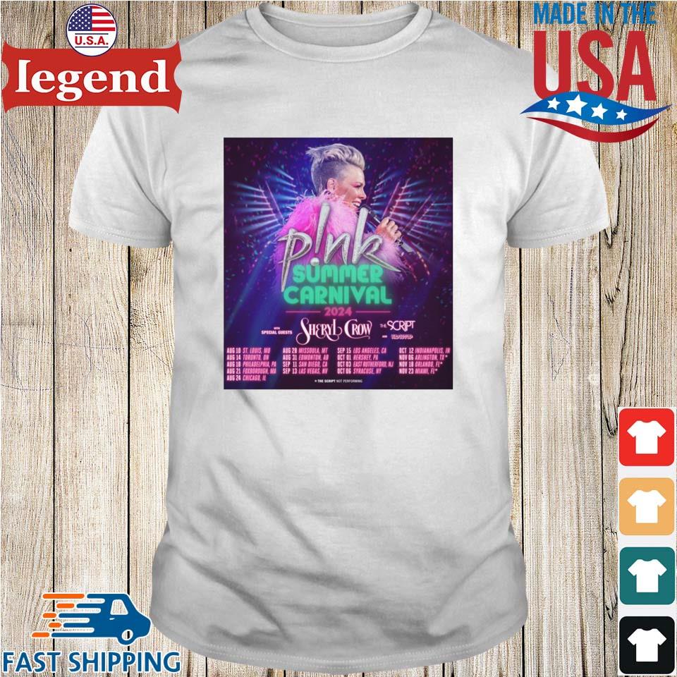 P!nk Summer Carnival Us Tour 2024 Tshirt,Sweater, Hoodie, And Long