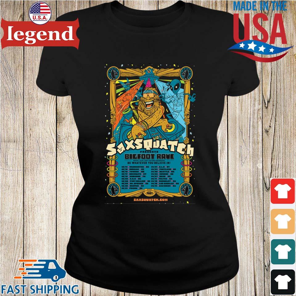 Saxsquatch Tour 2024 Bigfoot Rave Be Whatever You Believe In
