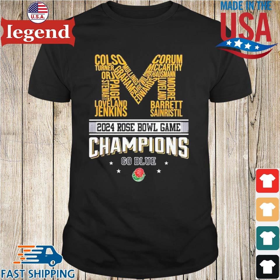 Original Michigan Wolverines Team Name 2024 Rose Bowl Game Champions Go ...