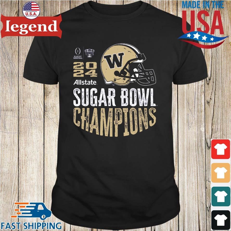 Original Washington Huskies 2024 Sugar Bowl Champions Purple Helmet T-shirt