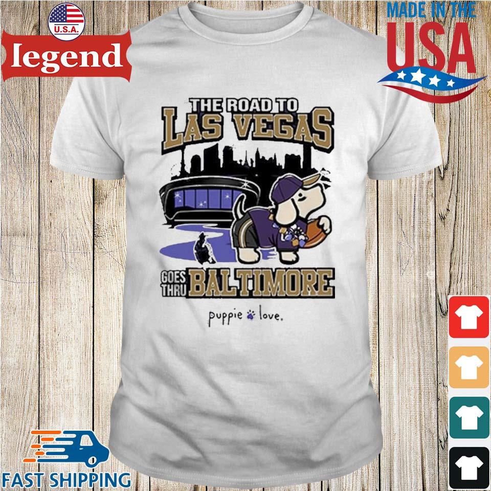 Baltimore Ravens Baltimore To Vegas Pup T-shirt