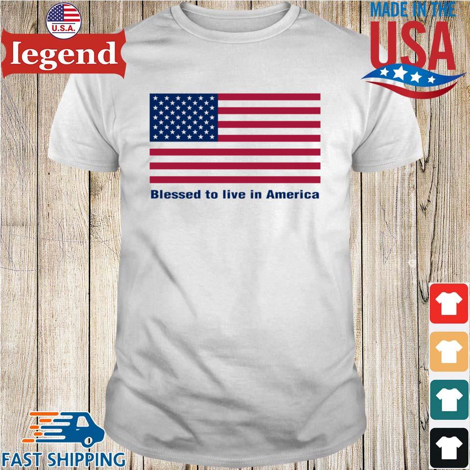 Blessed To Live In America Flag 2024 T-shirt
