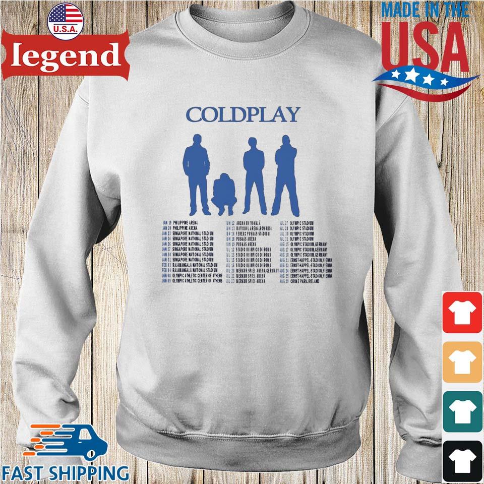 Coldplay Tour Dates 2024 Performance Schedule Tshirt,Sweater, Hoodie