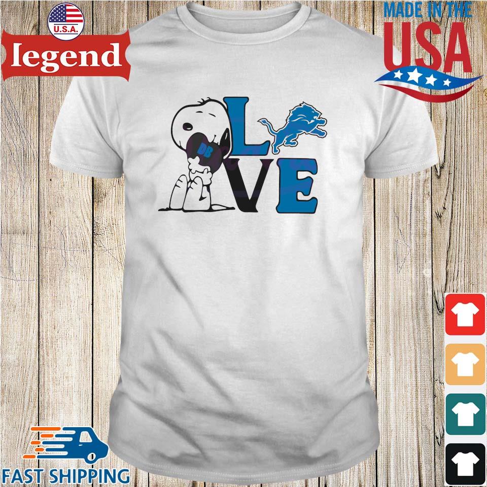 Cute Snoopy Love Detroit Lions 2024 T-shirt