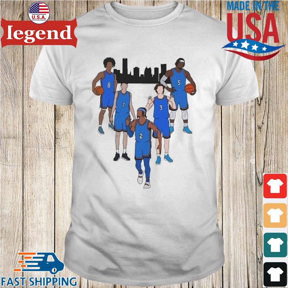 Okc Thunder 2024 Starting Lineup T Shirt Sweater Hoodie And Long   Okc Thunder 2024 Starting Lineup T Shirt Shirt Trang Min 