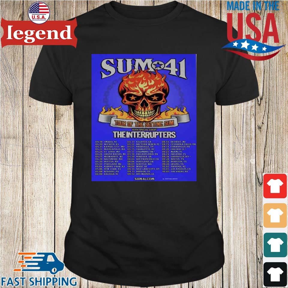 Sum 41 Tour Of The Setting Sum 2024 Tour Date T Shirt Shirt Den Min 