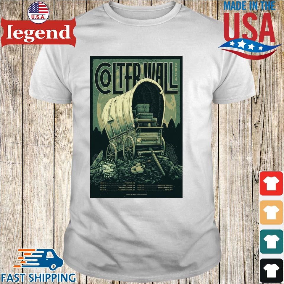 Colter Wall 2024 February Tour Tshirt,Sweater, Hoodie, And Long