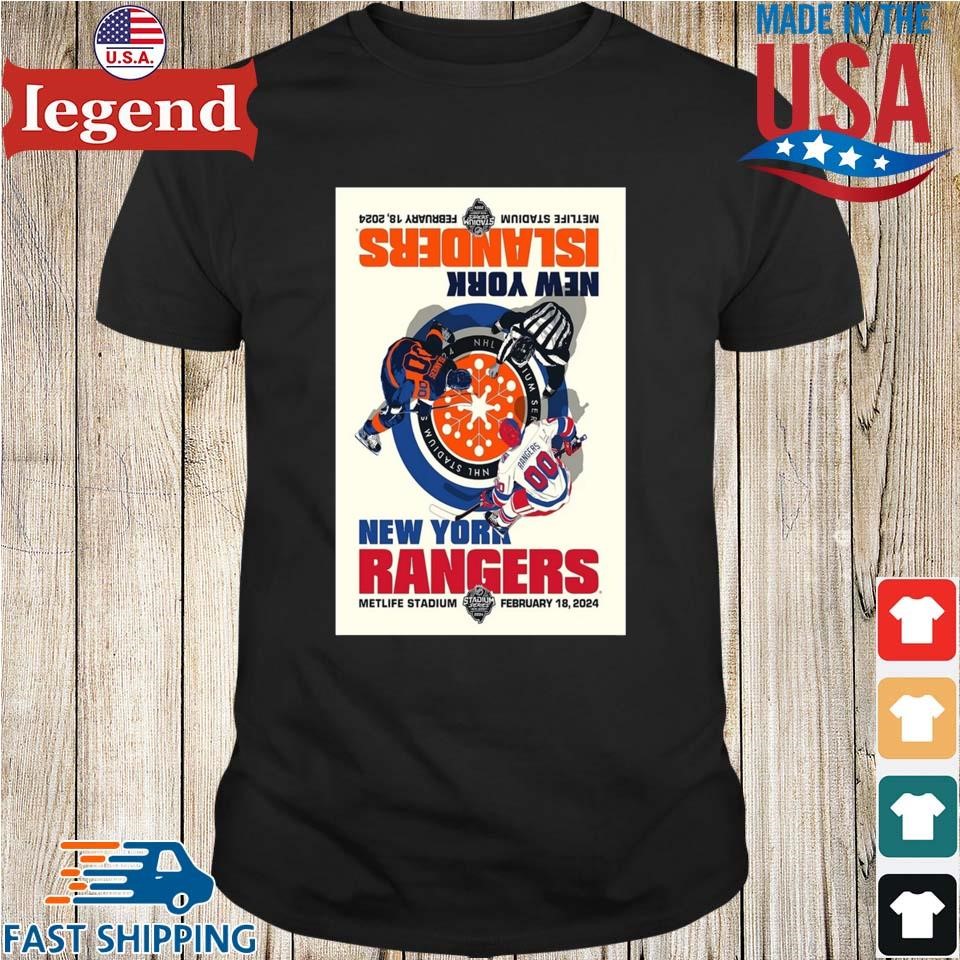 New York Rangers Vs New York Islanders Nhl Stadium, Metlife Stadium February 18, 2024 T-shirt