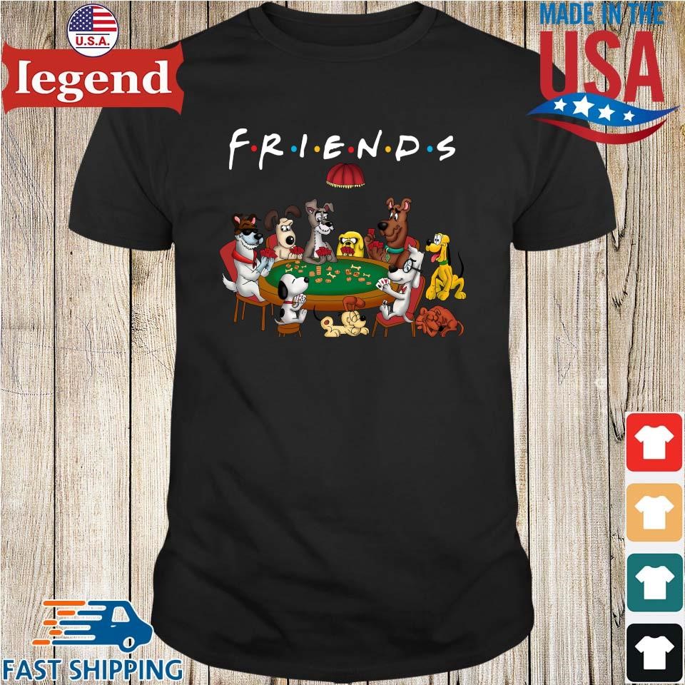 Original Cartoon Dogs Playing Poker With Friend T-shirt