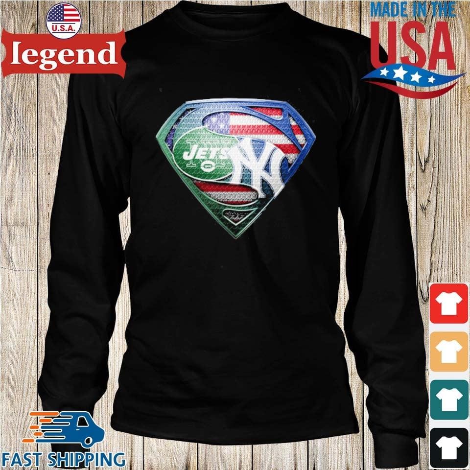 Superman Sports New York Jets And New York Yankees T shirt Sweater Hoodie And Long Sleeved Ladies Tank Top