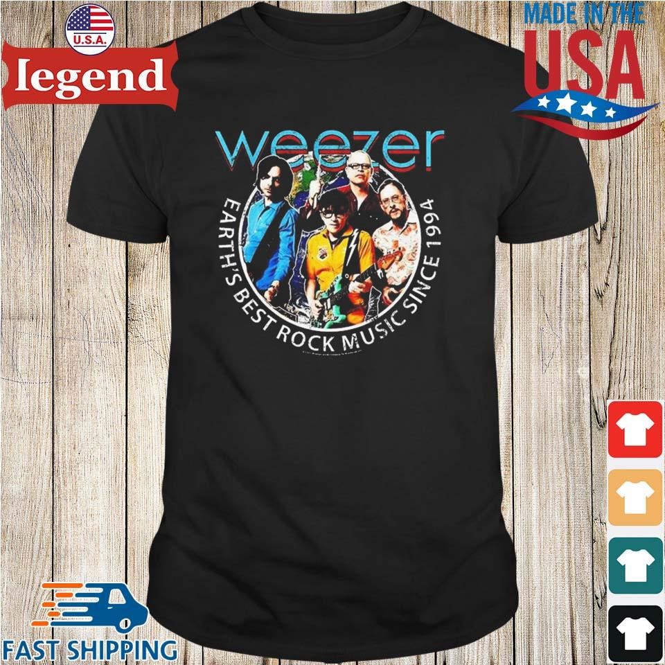 Weezer Rock Band Earth's Best Rock Music Since 1994 T-shirt