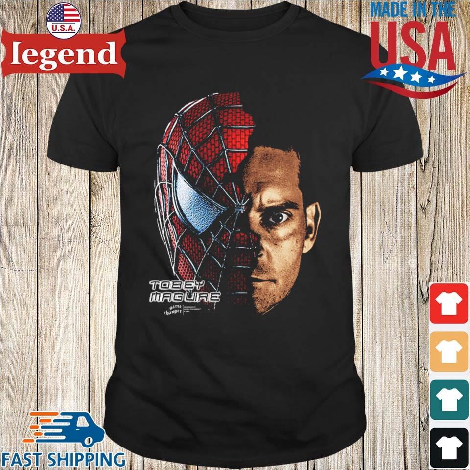 Big Face Tobey Maguire Spider Man Graphic T-shirt