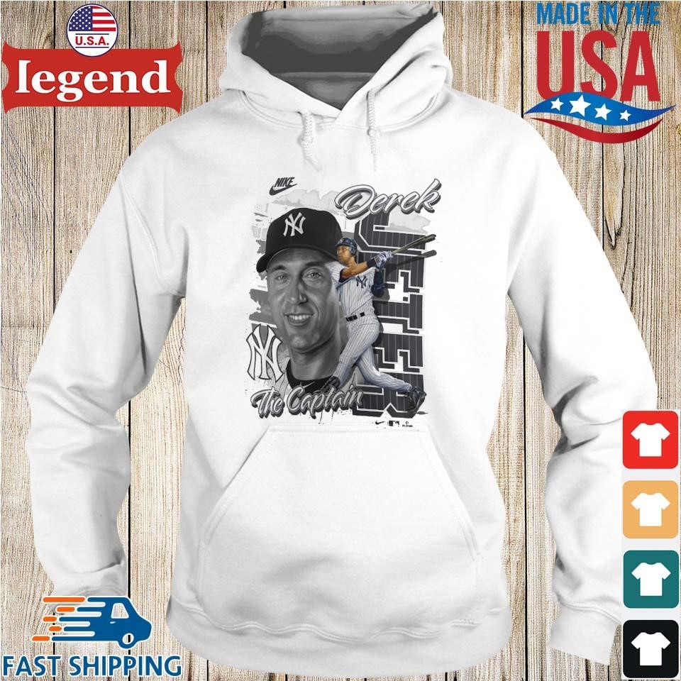 Derek Jeter The Captain New York Yankees Nike Cooperstown Collection Player Local Hoodie trang-min