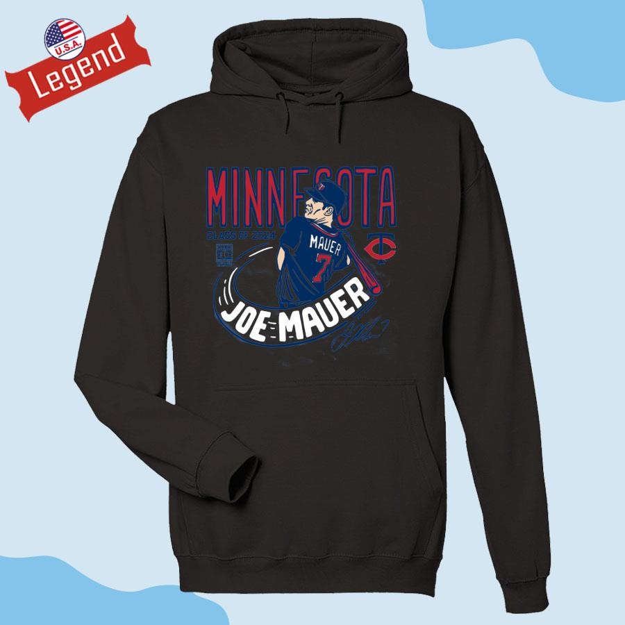 Joe Mauer Minnesota Class Of 2024 Inductee Illustrated Image Light Signature Hoodie 