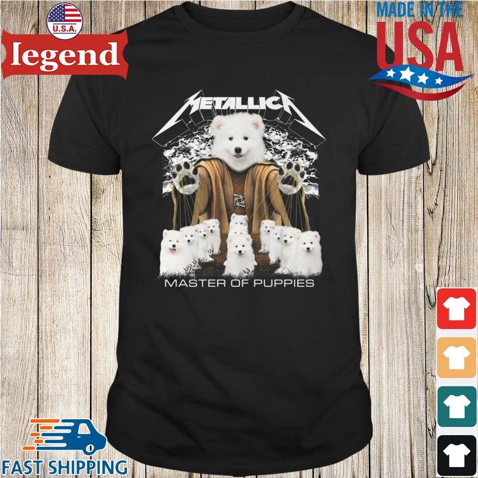 Metallica Band Master Of Puppies Samoyed 2024 T shirt Sweater Hoodie And Long Sleeved Ladies Tank Top