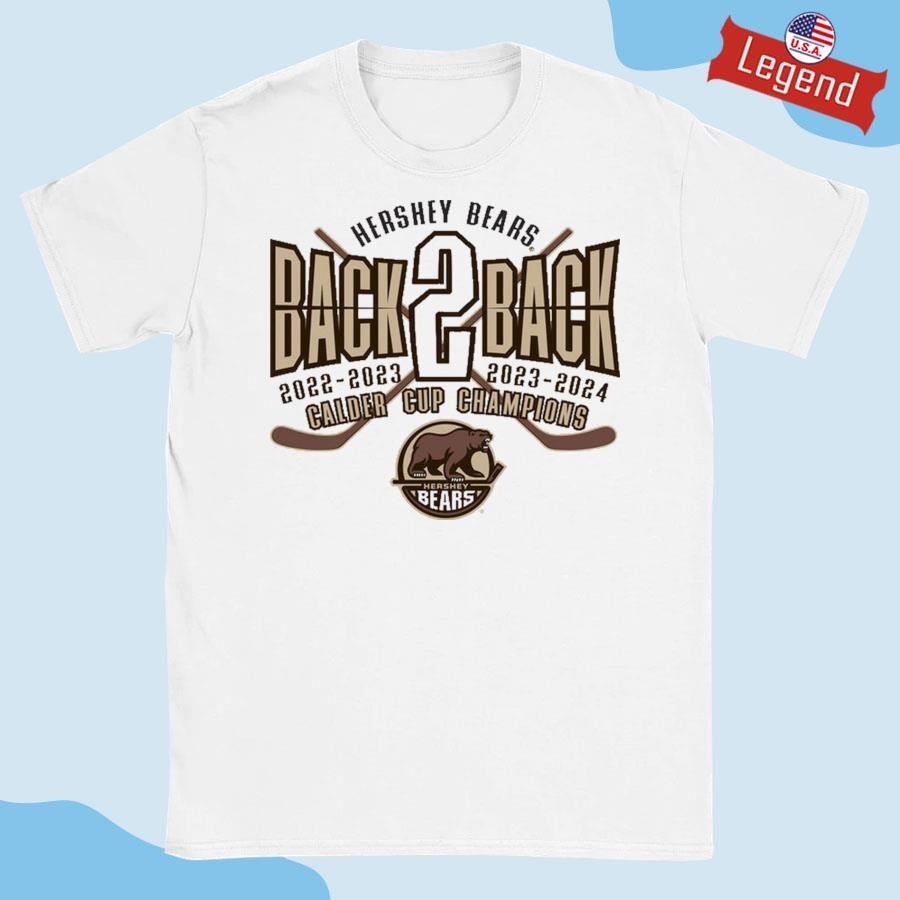 Original Hershey Bears Back-to-back 2022-2023 2023-2024 Calder Cup Champions T-shirt