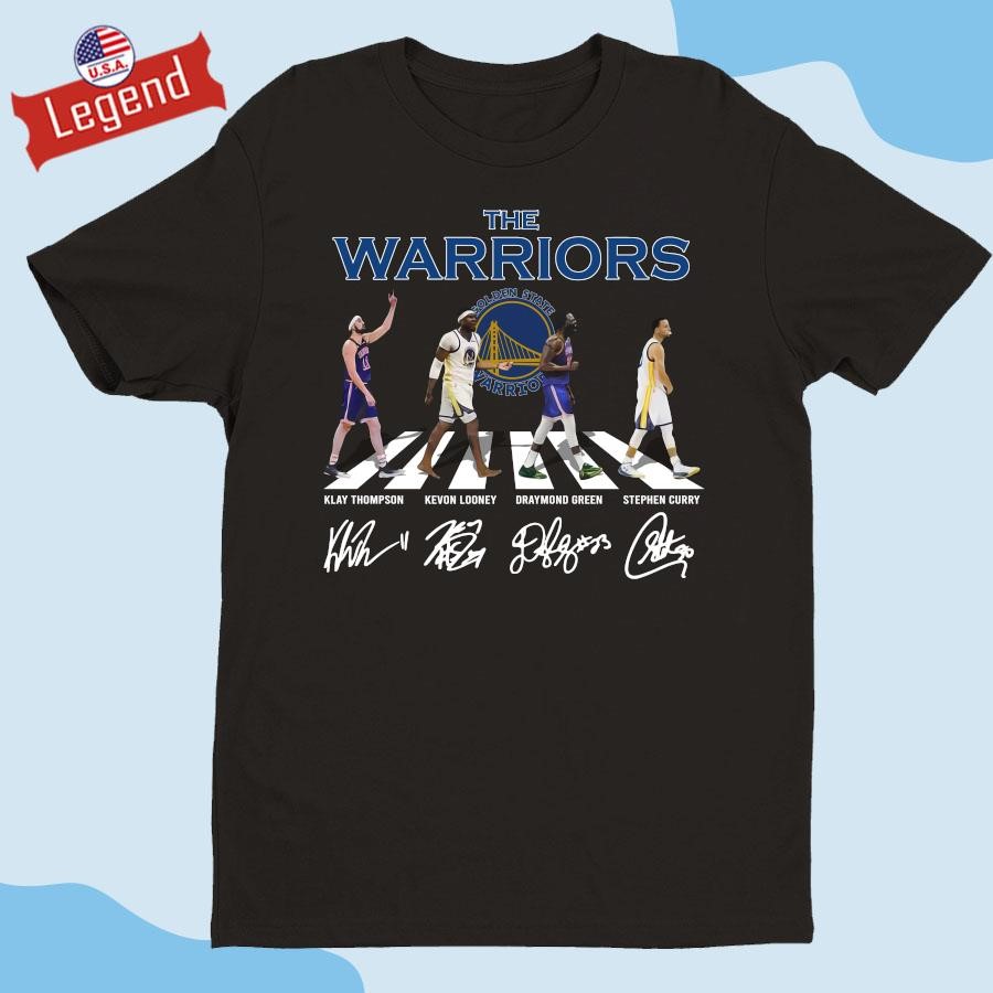 Original The Golden State Warriors abbey road signatures T-shirt