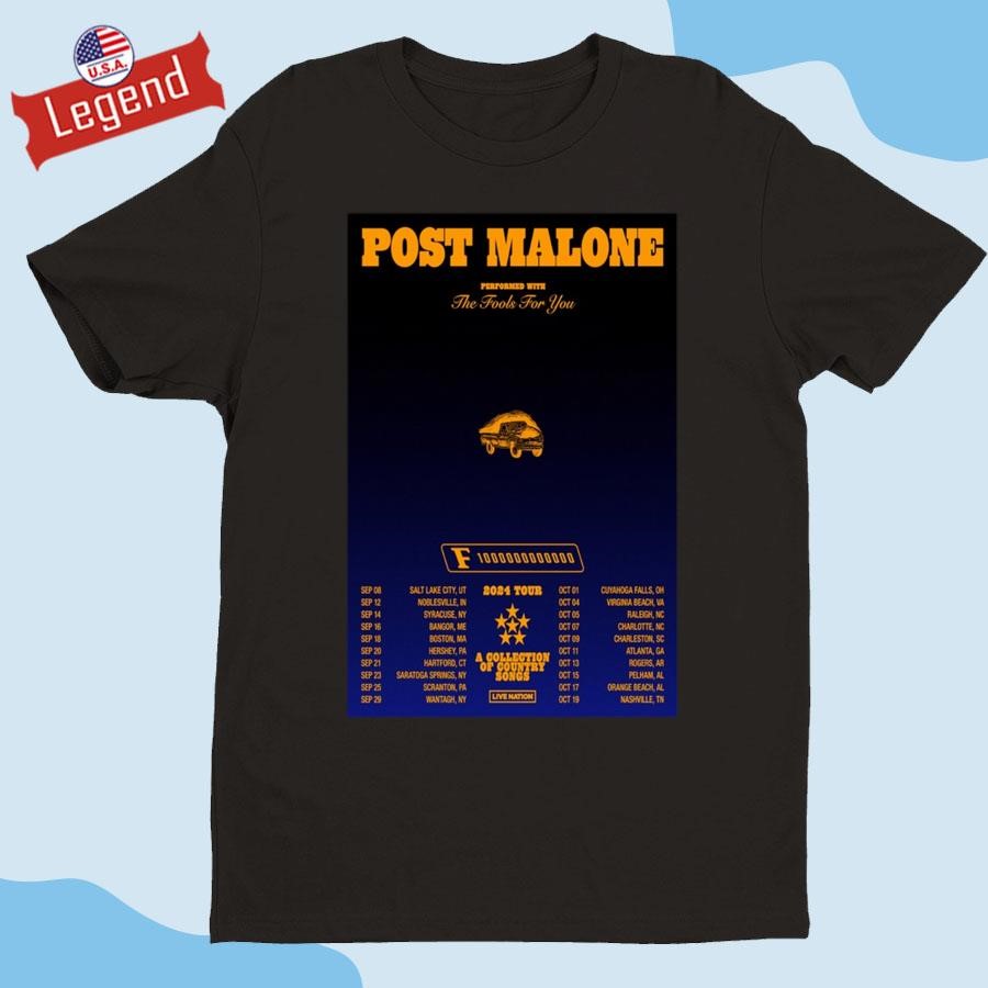 Post Malone F-1 Trillion Tour 2024 T-shirt