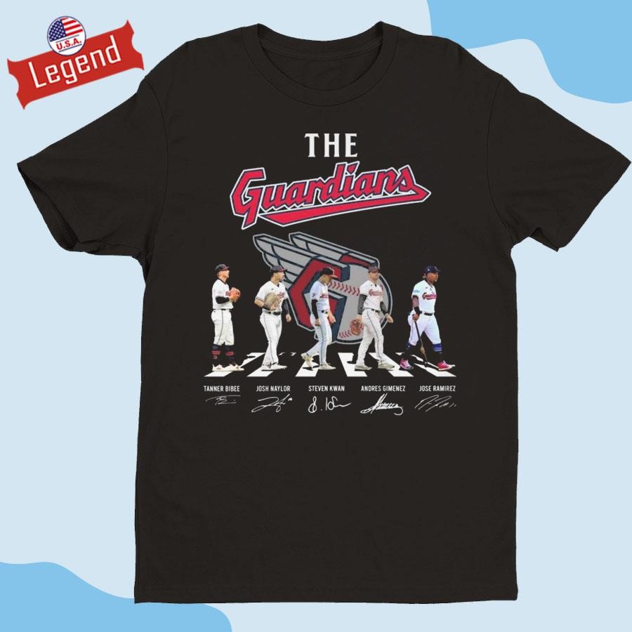 The Cleveland Guardians Abbey Road Baseball Signatures T-shirt