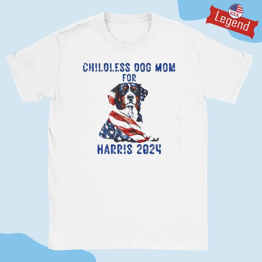 Kamala Harris 2024 Childless Dog Mom for Harris 2024 T-shirt