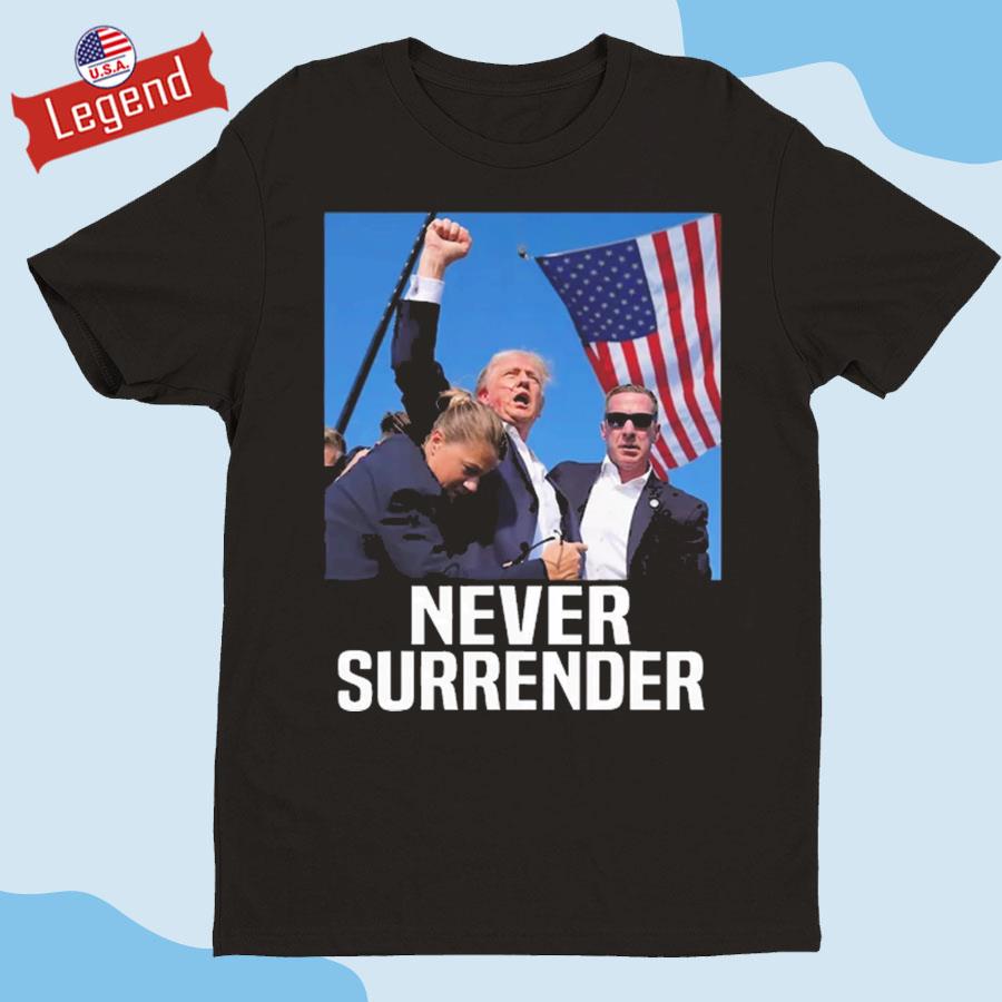 Donald Trump Shot Never Surrender 2024 T-shirt