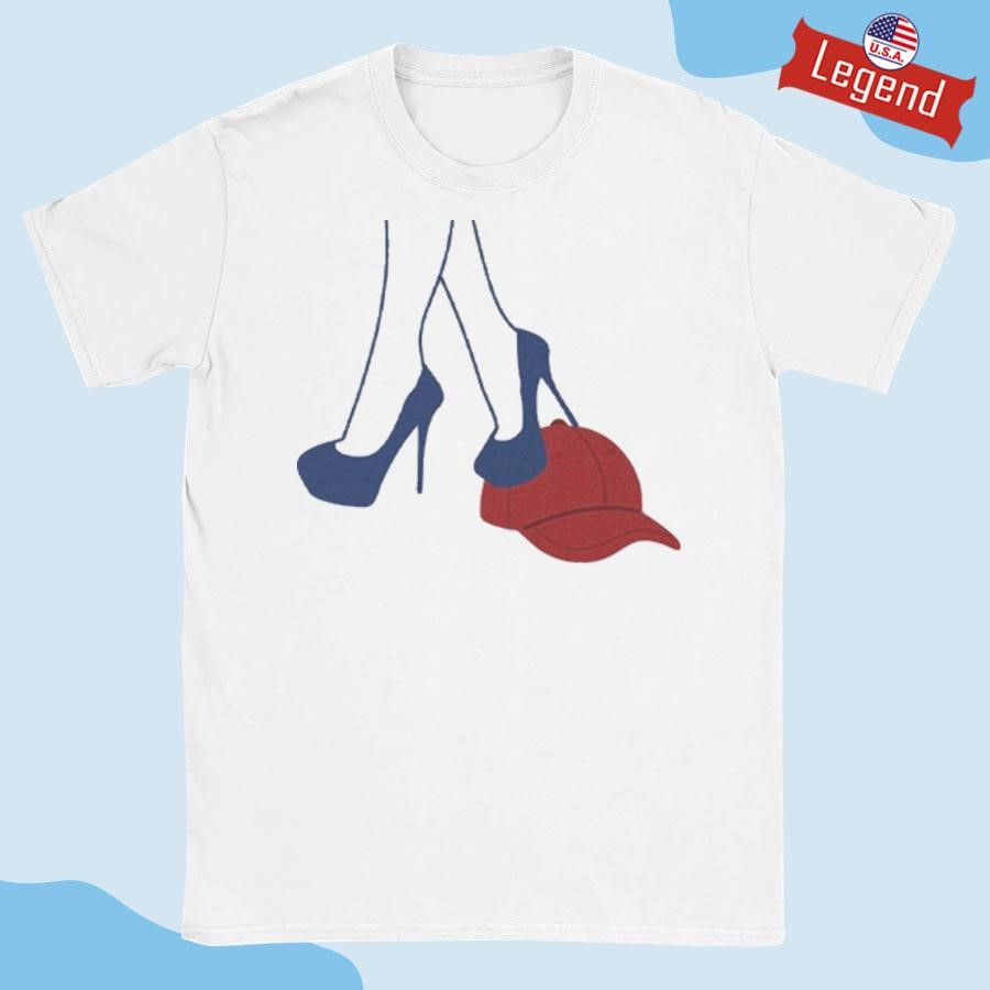 Kamala Harris Heels Stepping On Red MAGA Hat T-shirt