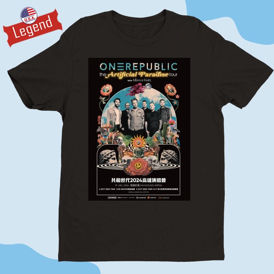 OneRepublic ワンリパ アーティフィシャルパラダイス メンズTシャツ OneRepublic The Artificial Paradise Tour 2025 In Japan T