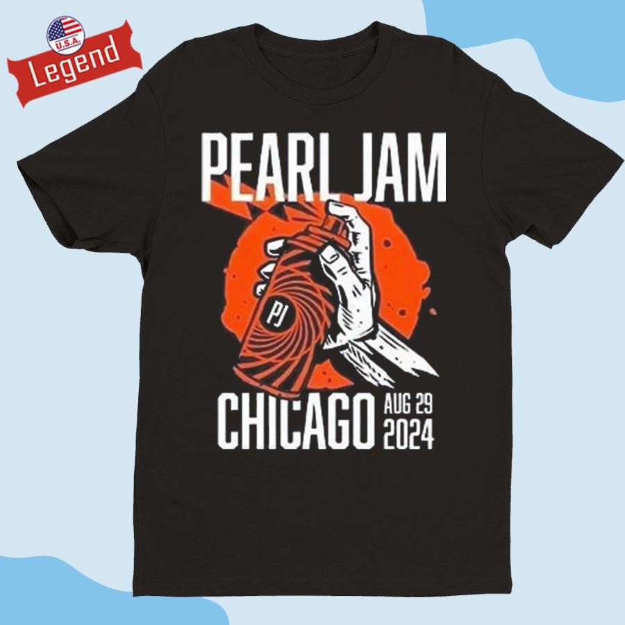 Pearl Jam August 29th 2024 Chicago IL Event T-shirt