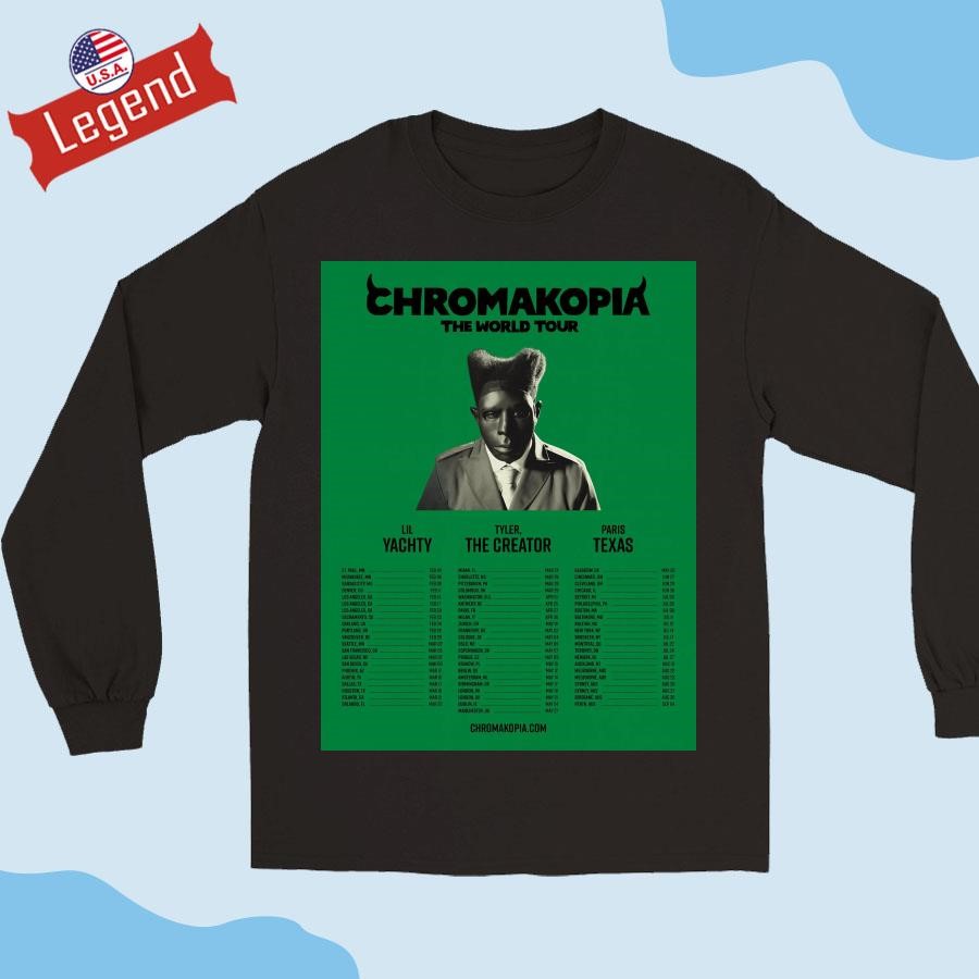 Tyler, the Creator Chromakopia World Tour Dates 2025 T-shirt