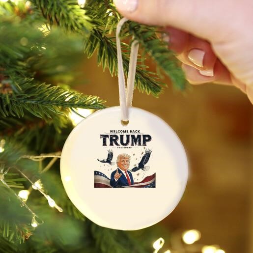 2024 Presidential Election Welcome Back President Trump Eagle Ornament