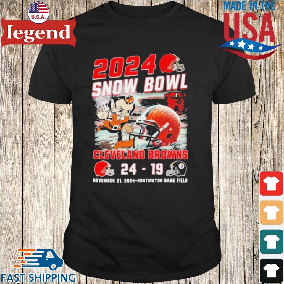 2024 Snow Bowl Cleveland Browns 24 19 Pittsburgh Steelers Final Score Shirt