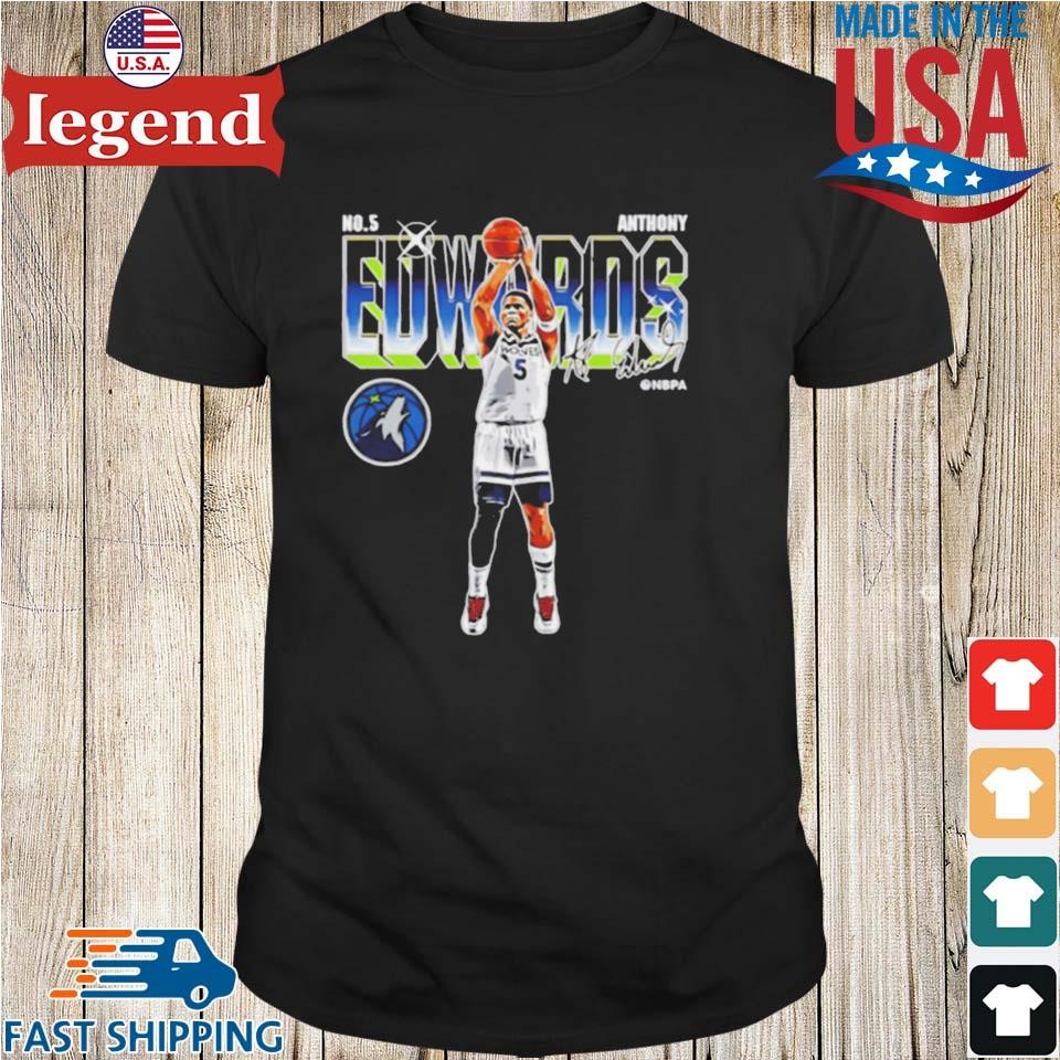 Anthony Edwards Minnesota Timberwolves Futuristic Signature Shirt