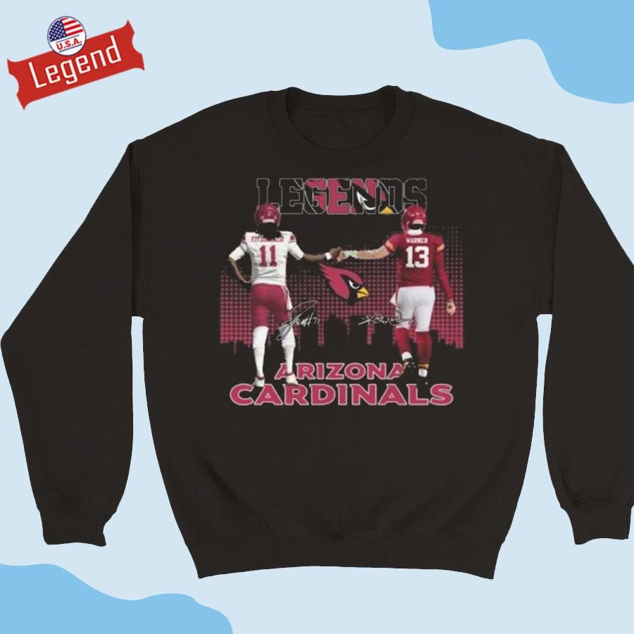 Arizona Cardinals Larry Fitzgerald Kurt Warner Legends Signatures Shirt Sweater Hoodie And Long Sleeved Ladies Tank Top